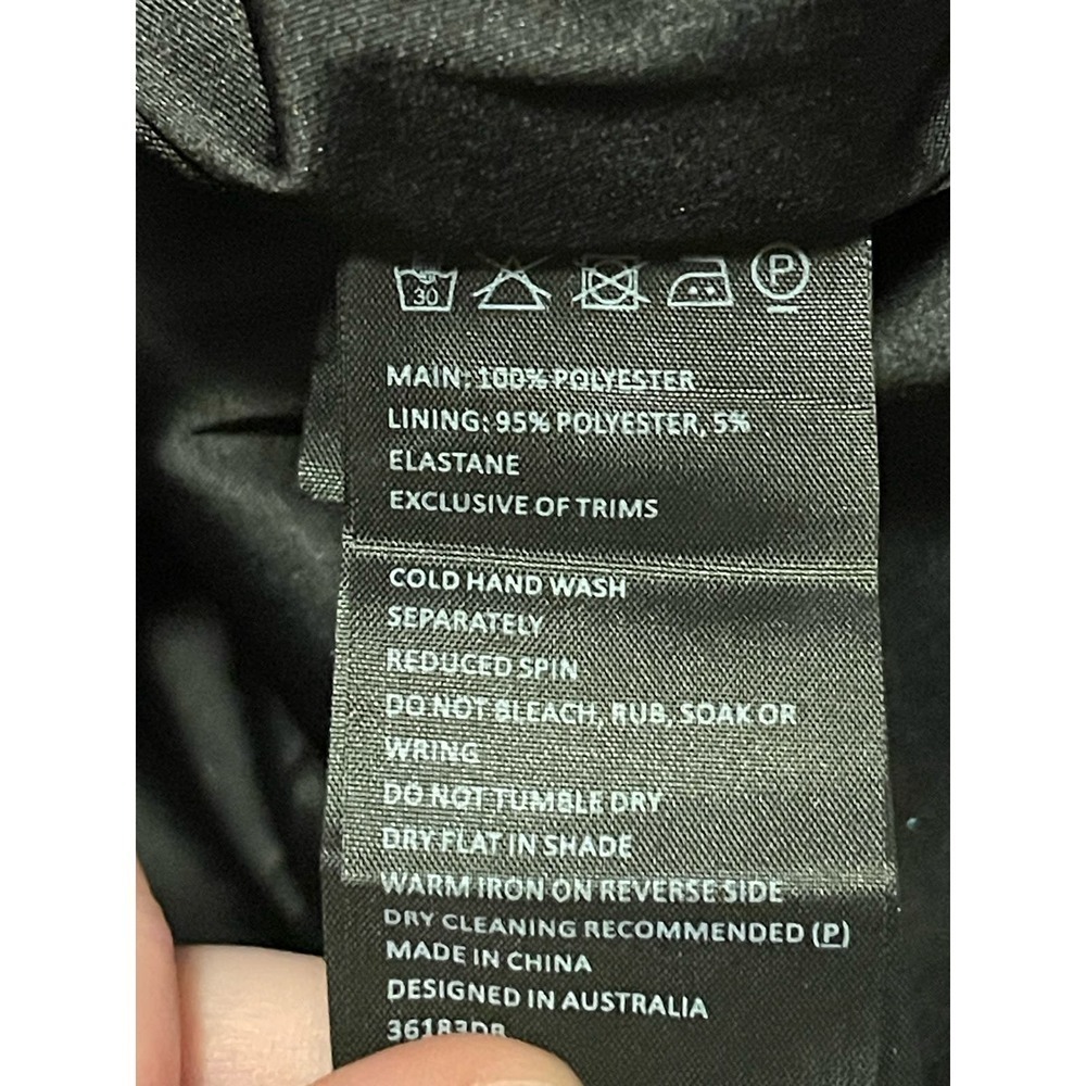 Bardot Arabella Bodycon Flounce Sleeve Black Dress US 4 Cocktail Wedding Party - Picture 10 of 10